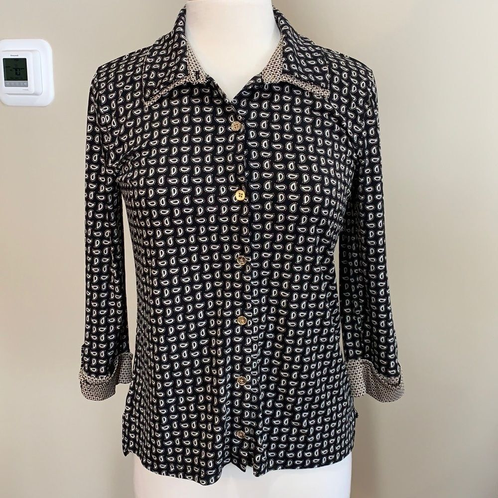 Jones New York Signature print blouse, Small